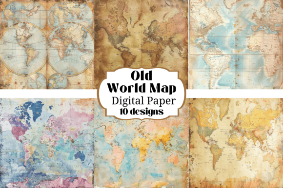 10 World Map Backgrounds: Digital Paper for Modern Crafters