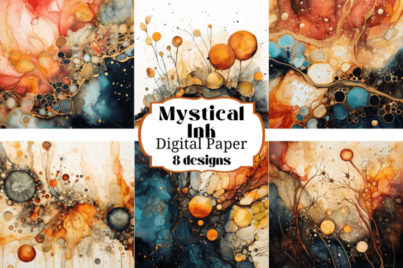 8 Mystical Ink Alcohol Ink Backgrounds: Unleash Creative Flow