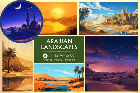Arabian Landscapes: Desert Backgrounds for Creative Projects
