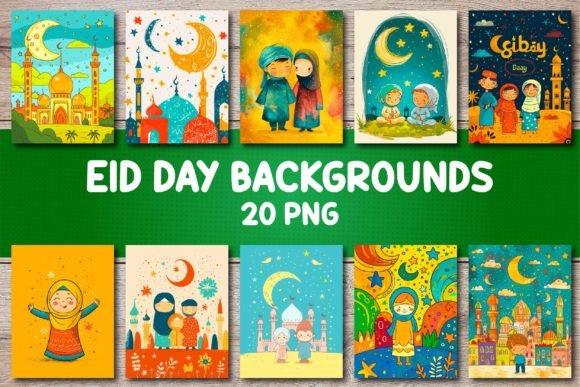 Authentic Eid Day Backgrounds for Covers: A Designer's Asset