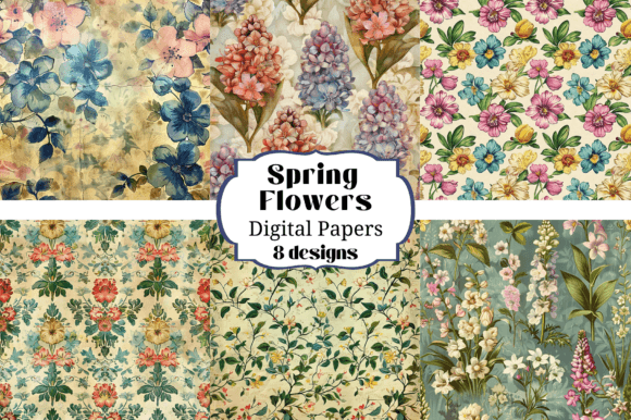 Bloom Your Designs: The Versatility of Spring Flower Digital Papers