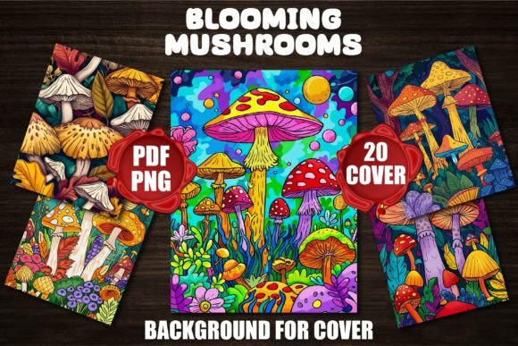 Blooming Mushrooms Backgrounds for Cover: A Design Deep Dive
