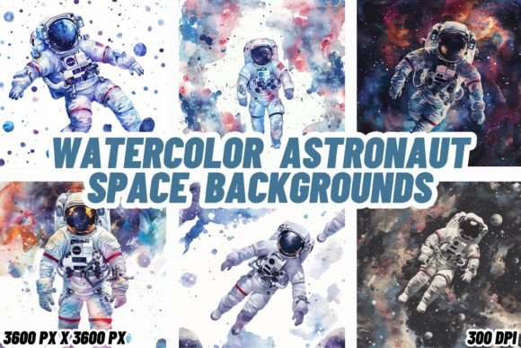 Celestial Dreams: Using Watercolor Astronaut Space Backgrounds