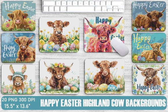 Charming Easter Highland Cow Backgrounds: A Designer's Guide