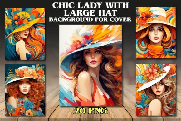 Chic Lady with Large Hat Backgrounds: A Designer's Take