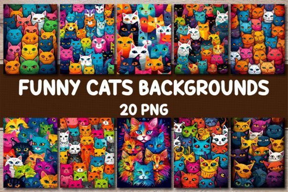 Infuse Whimsy into Your Projects with Funny Cats Backgrounds for Covers