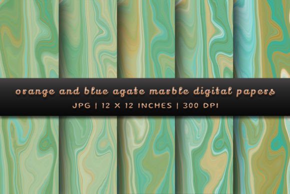 Orange and Blue Agate Marble Digital Papers: A Designer's Guide