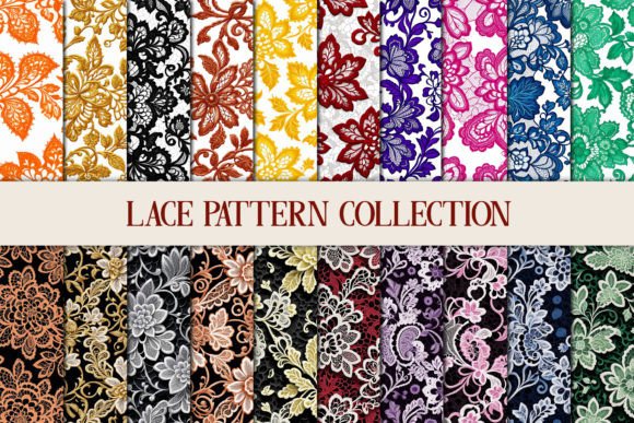 Ornate Leaf & Lace Pattern Backgrounds for Designers