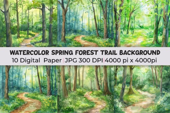 Spring Forest Trail Backgrounds: A Designer's Visual Toolkit