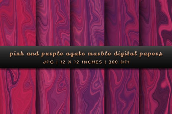 Stunning Pink & Purple Agate Marble Backgrounds