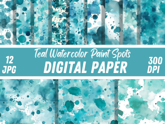 Teal Watercolor Paint Spots Backgrounds: A Designer's Guide