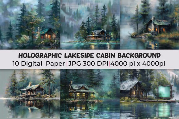 Transform Projects with Holographic Lakeside Cabin Backgrounds