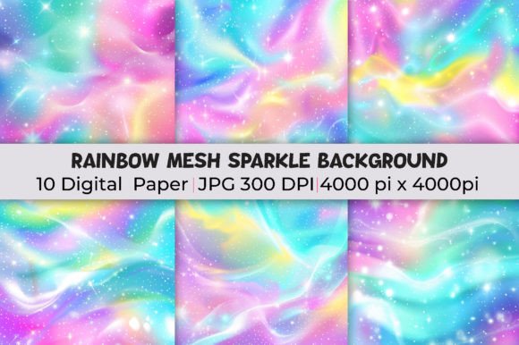 Unleashing Creativity with Rainbow Mesh Sparkle Backgrounds