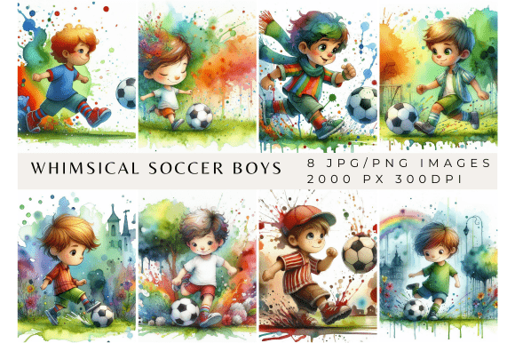Whimsical Soccer Boys Backgrounds: Creative Charm