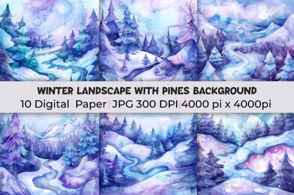 Winter Landscape with Pines Backgrounds: A Designer's Guide